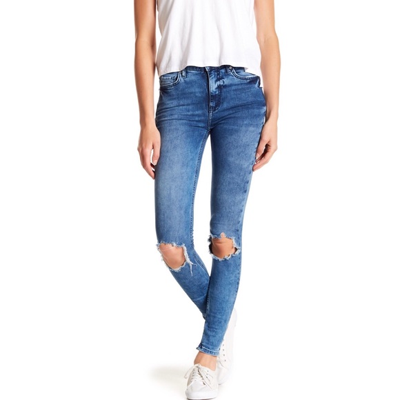Free People Denim - NWT Free People high rise busted knee skinny jeans